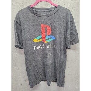Ripple Junction‎ PlayStation Distressed Classic Logo Gray Men's T-Shirt M
